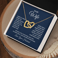 Interlocking Hearts Necklace - For Wife Sorry Is A Small Word