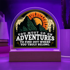 Dome Acrylic Plaque - Adventures