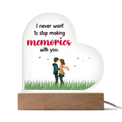 Heart Acrylic Plaque - Memories