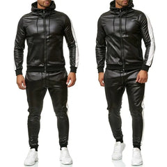 Sweat Suit Hooded Jacket Pants Set